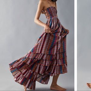 Free People Plaid Maxi Dress (BRAND NEW) WITH TAGS
